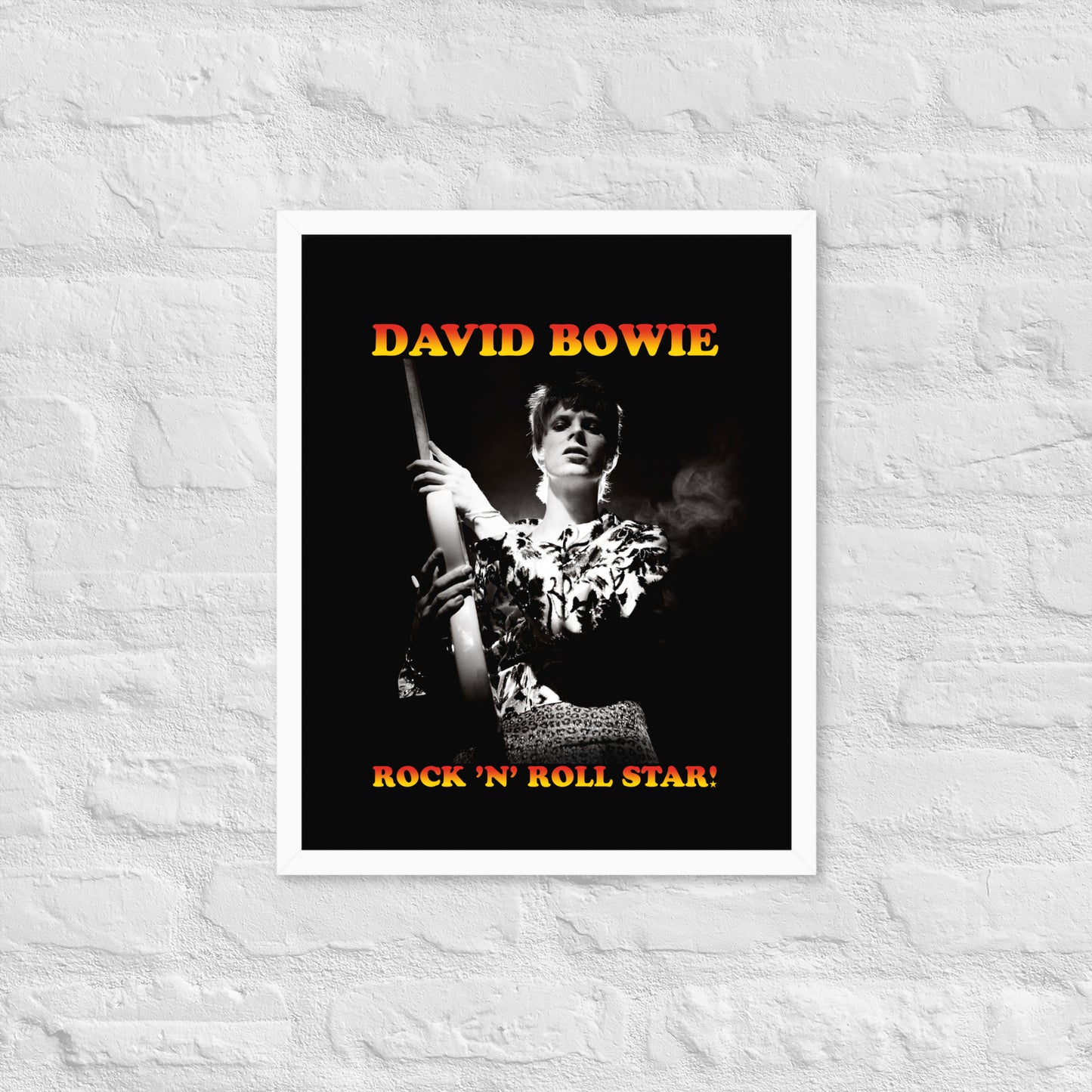 David Bowie Rock n' Roll Star Framed Print