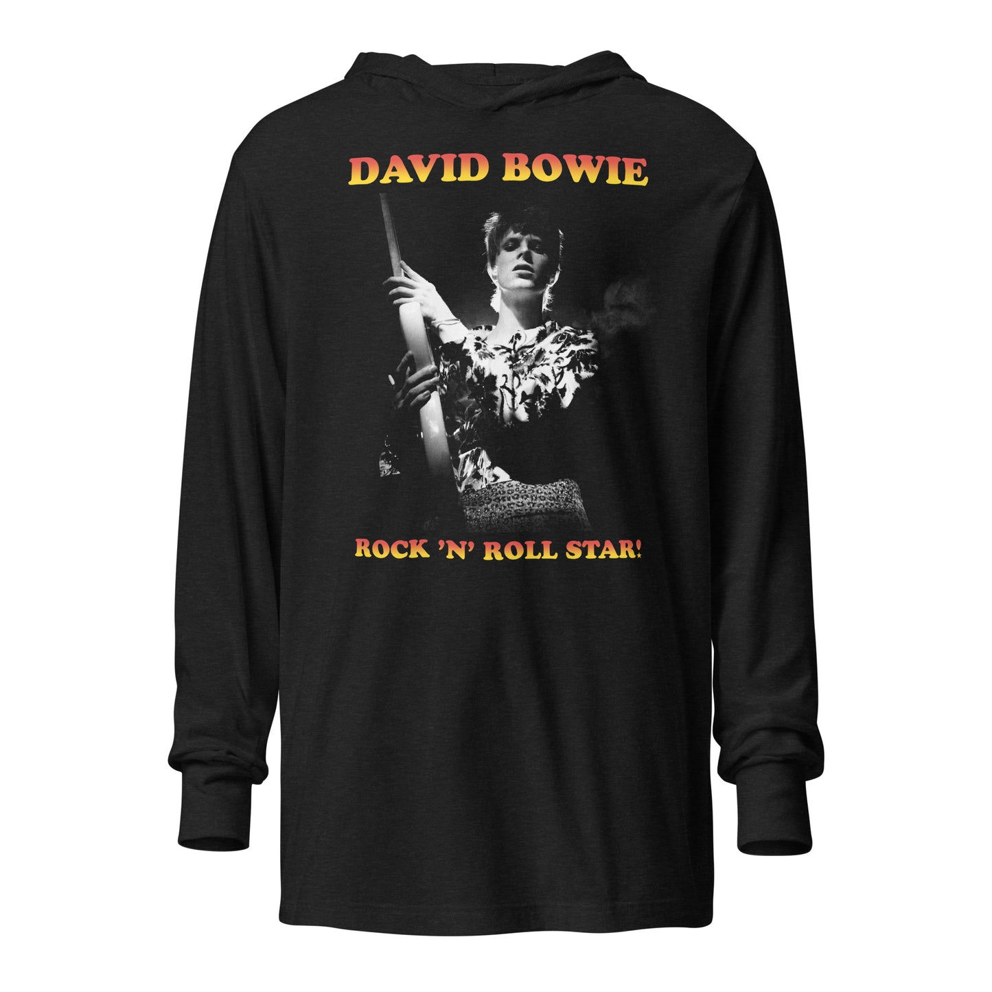 David Bowie Rock n' Roll Star Hooded Long Sleeve T-Shirt