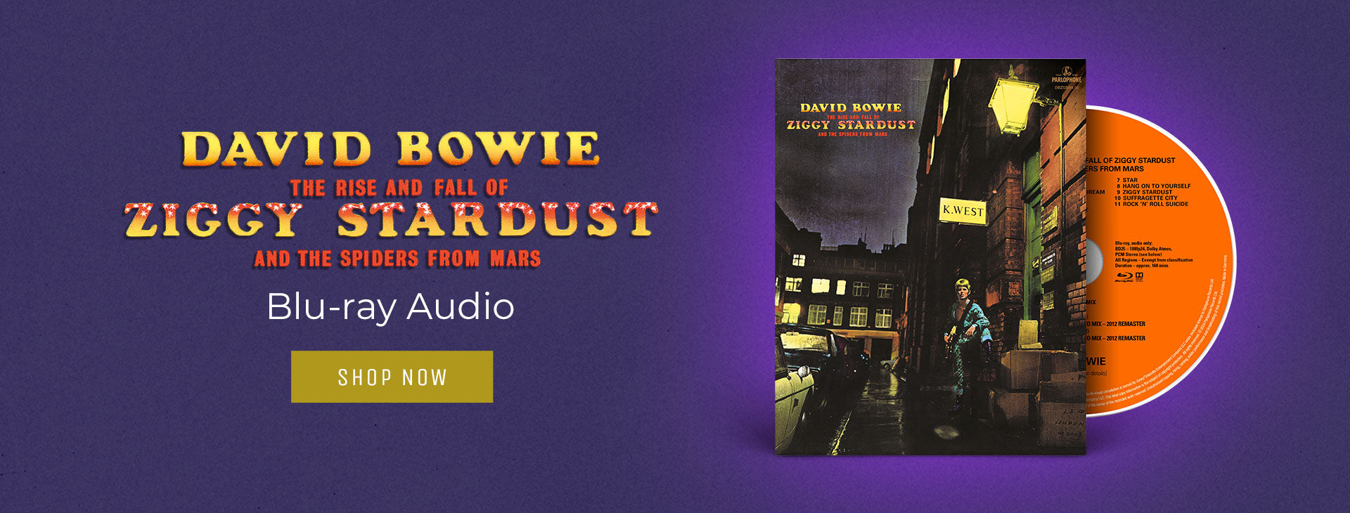 David Bowie, The Rise and Fall of Ziggy Stardust and the Spiders from Mars. Blu-ray audio. Shop now.