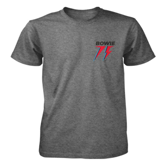 David Bowie 75 Small Logo T-Shirt Dark Grey