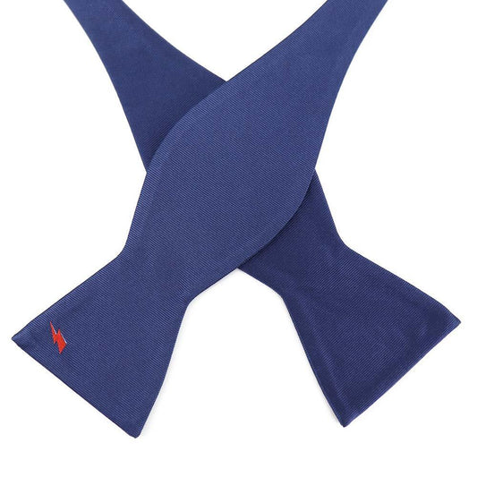 David Bowie Navy Bolt Bow Tie (Self-Tied)