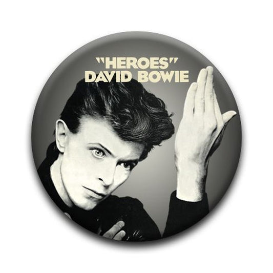 David Bowie - Heroes 1 1/4" Rd. Button