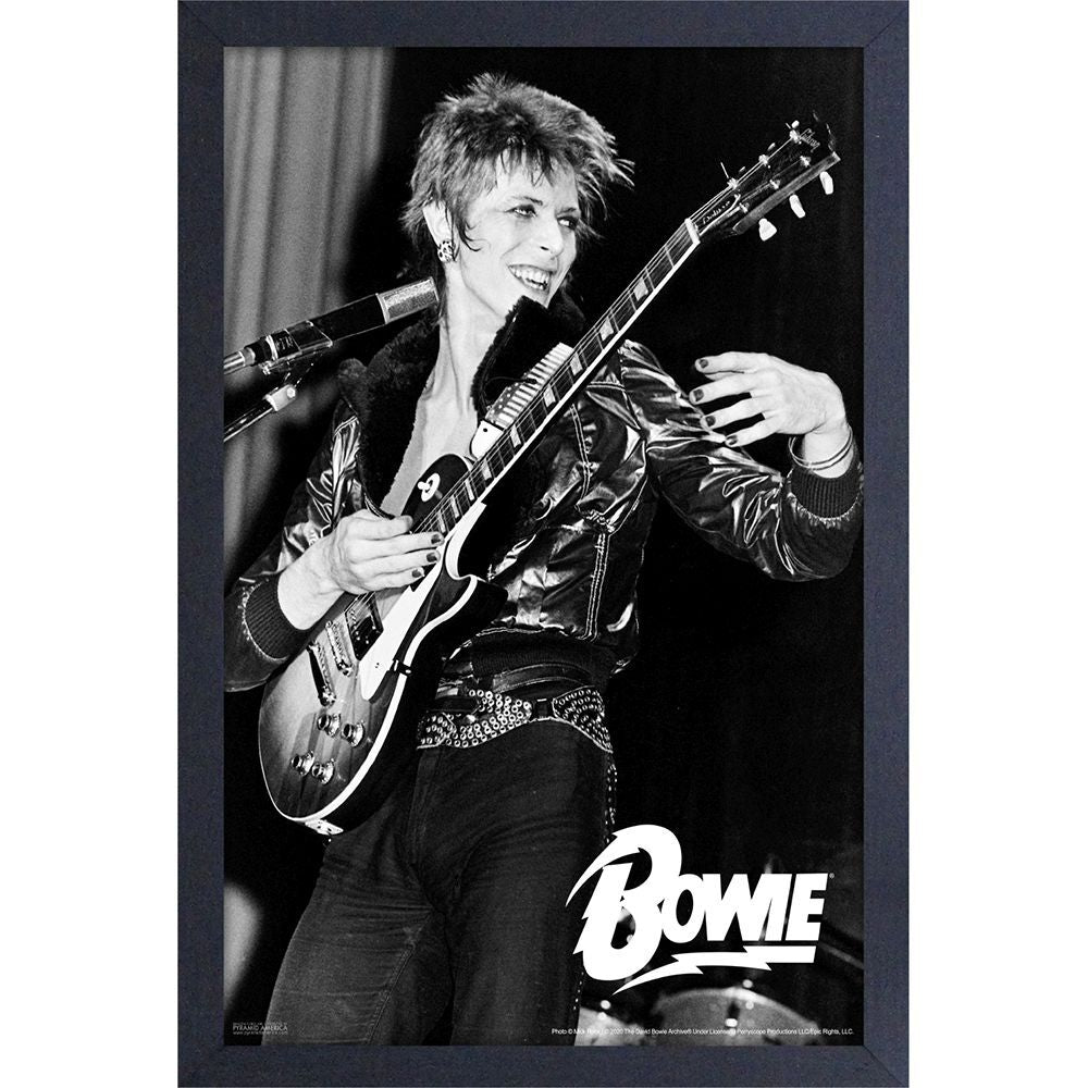 David Bowie - B&W Signature 11x17 Framed Print