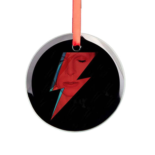 Aladdin Sane Bolt Glass Ornament