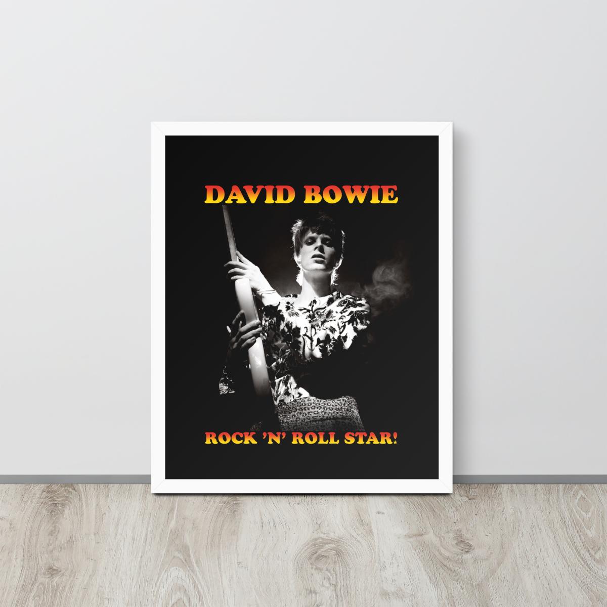 David Bowie Rock n' Roll Star Framed Print