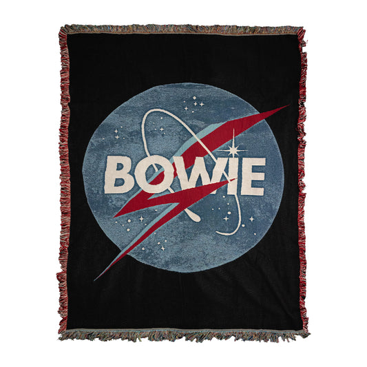 David Bowie Nasa Bolt Throw Blanket