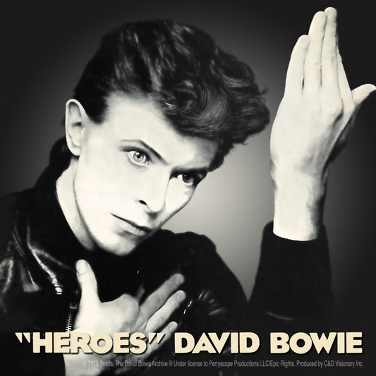 David Bowie Heroes 4"x4" Sticker