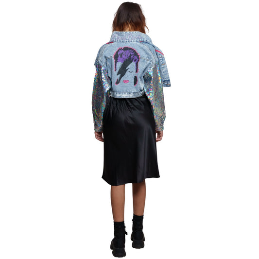 Bowie Hand Painted Women's Denim Jacket