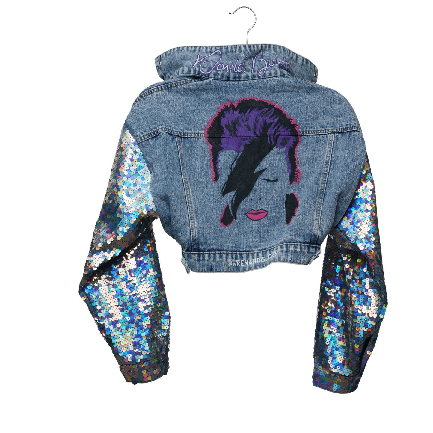 Bowie Hand Painted Women's Denim Jacket