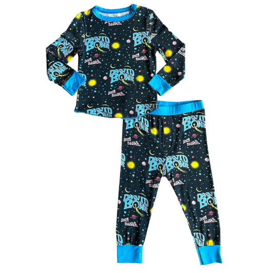 David Bowie Pink or Blue Long Sleeve Thermal Set