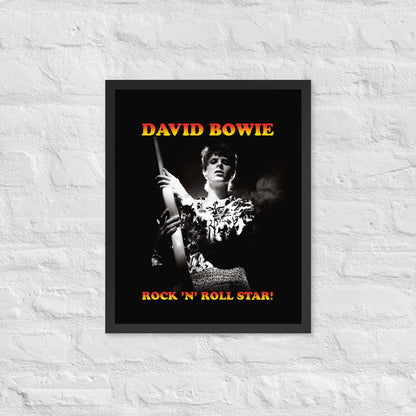 David Bowie Rock n' Roll Star Framed Print