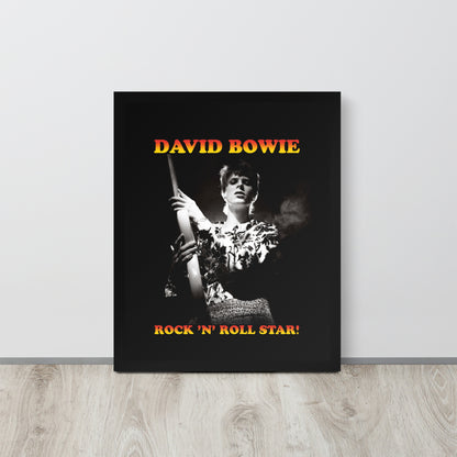 David Bowie Rock n' Roll Star Framed Print