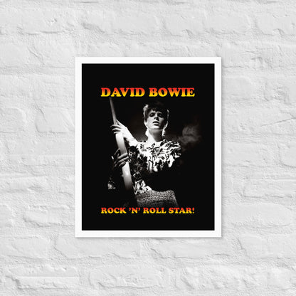 David Bowie Rock n' Roll Star Framed Print