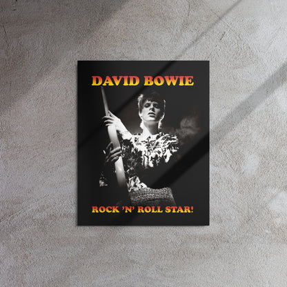 David Bowie Rock n' Roll Star Metal Print
