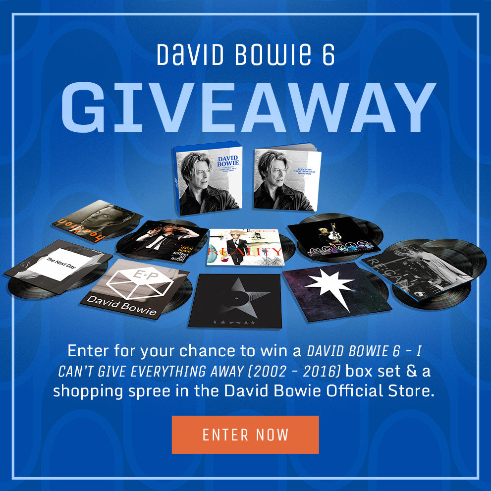 Enter to Win Your Chance at a David Bowie 6 - I Can't Give Everything Away Box Set and Shopping Spree to the Official Store!