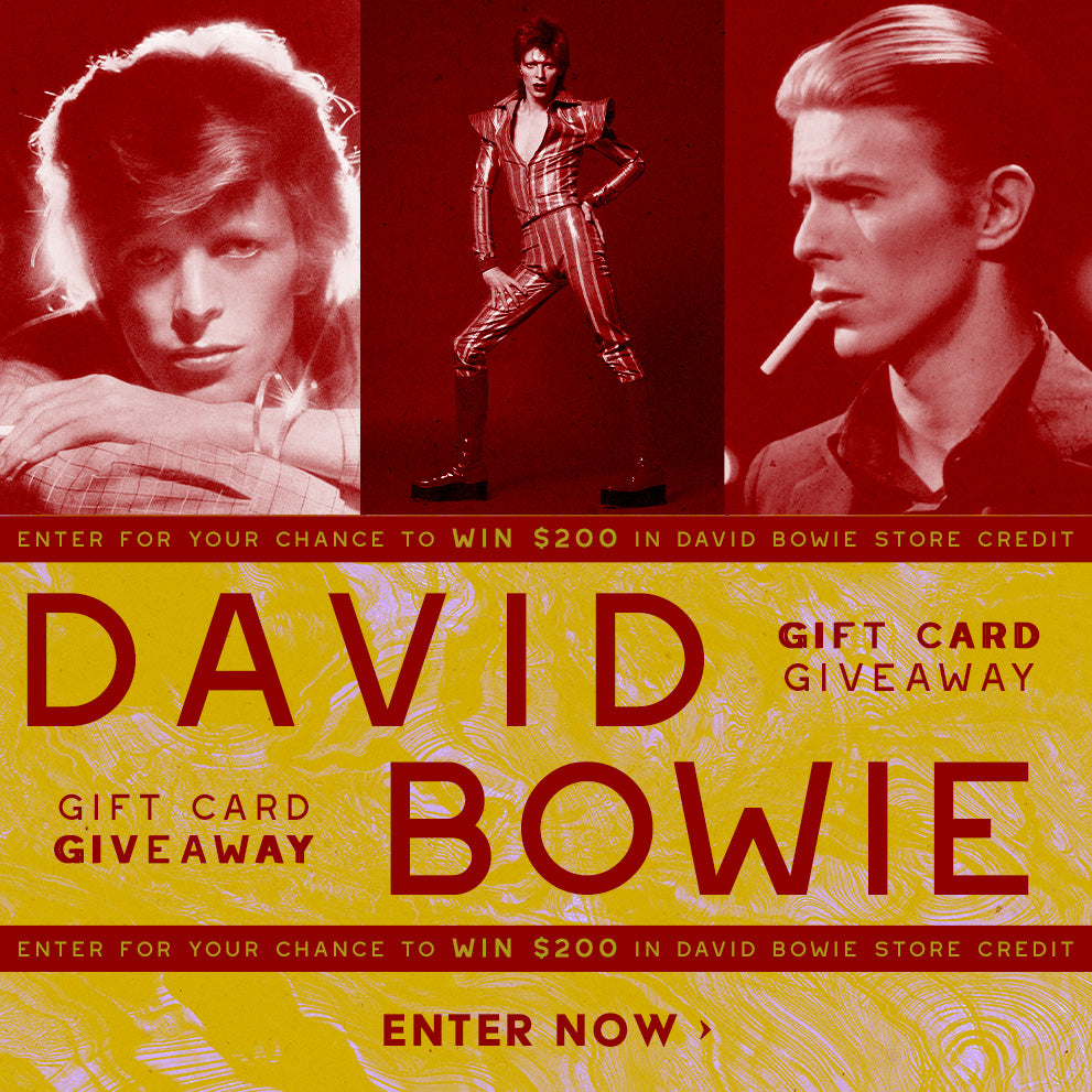 David Bowie gift card giveaway. Enter for a chance to win $200 in david bowie store credit. 