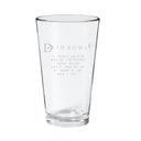 I Don't Know Etched Pint Glass