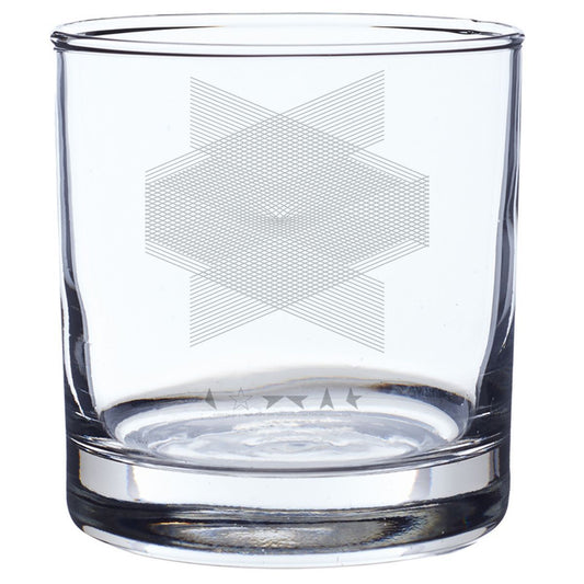Blackstar Laser- Etched Rocks Glass