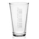 Hours Laser-Etched Pint Glass