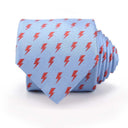 David Bowie Light Blue All Over Bolt Tie