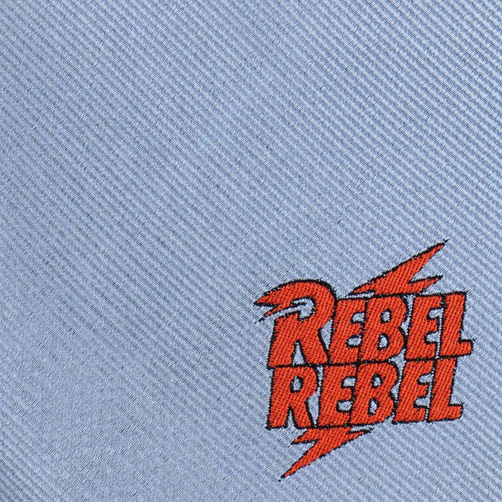 David Bowie Light Blue Rebel Rebel Tie