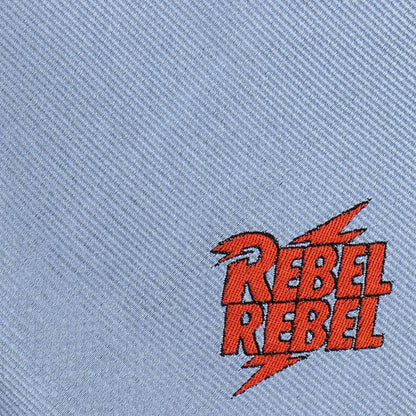 David Bowie Light Blue Rebel Rebel Tie