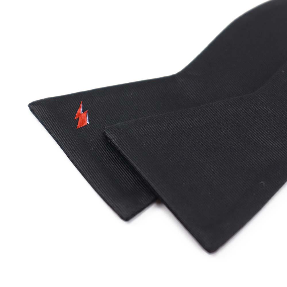 David Bowie Black Bolt Bow Tie (Self-tied)