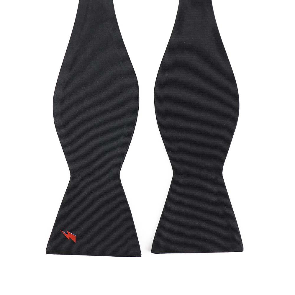David Bowie Black Bolt Bow Tie (Self-tied)
