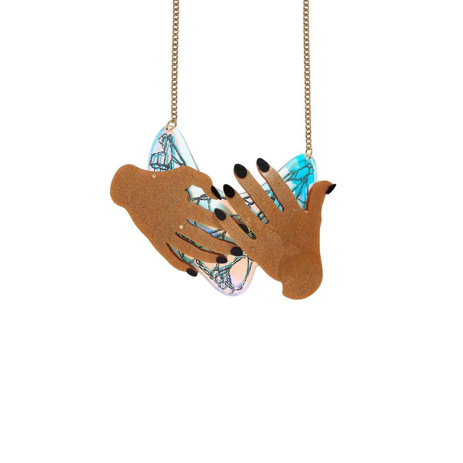 Bowie Hands Necklace