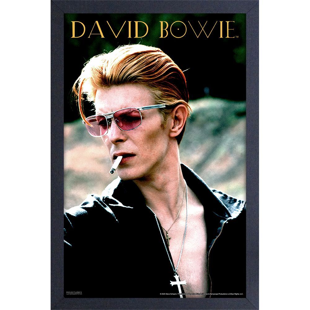 David Bowie - Portrait Smoking 11x17 Framed Print