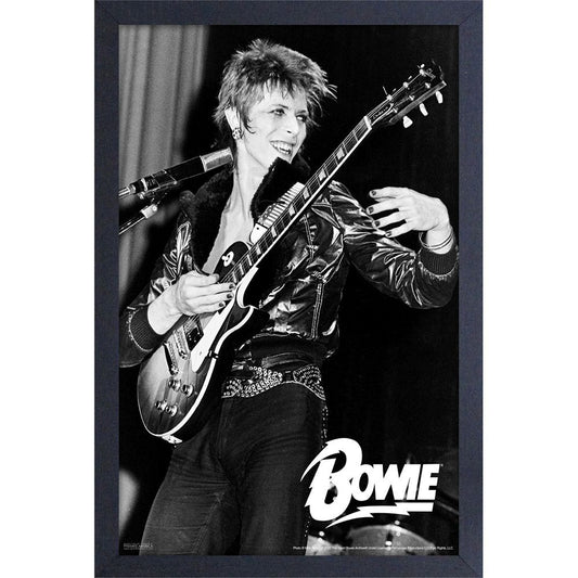 David Bowie - B&W Signature 11x17 Framed Print