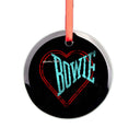 Love Bowie Outline Glass Ornament