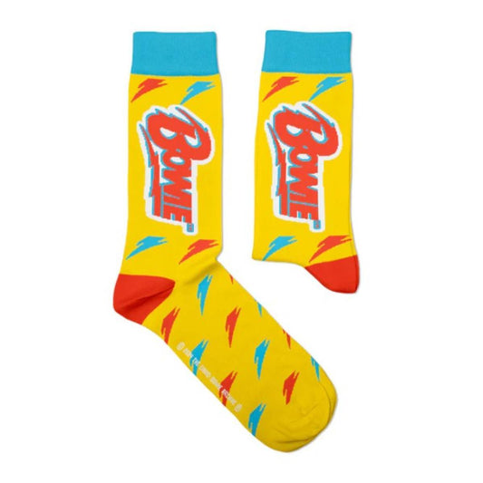 David Bowie Lightning Yellow Socks