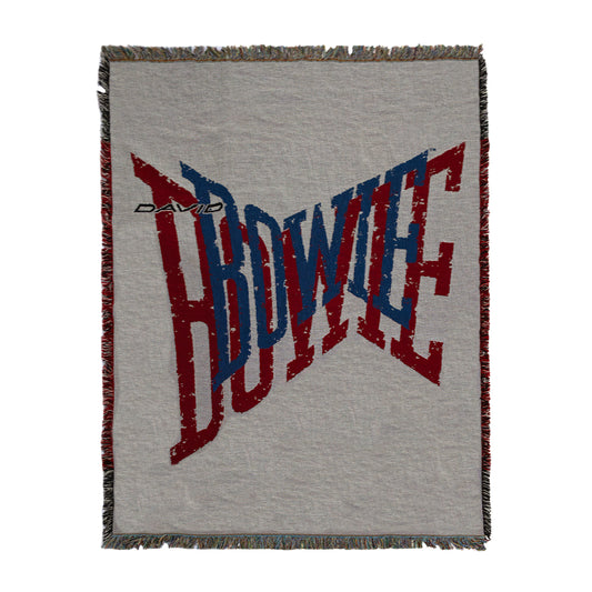 David Bowie Repeat Logo Throw Blanket