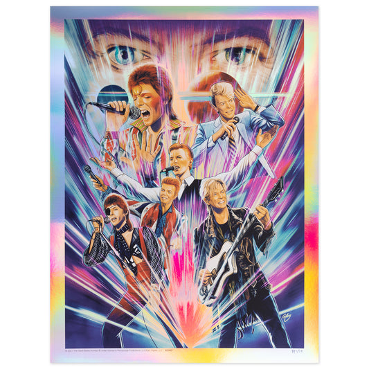 David Bowie The Sound of Light Poster - Silver