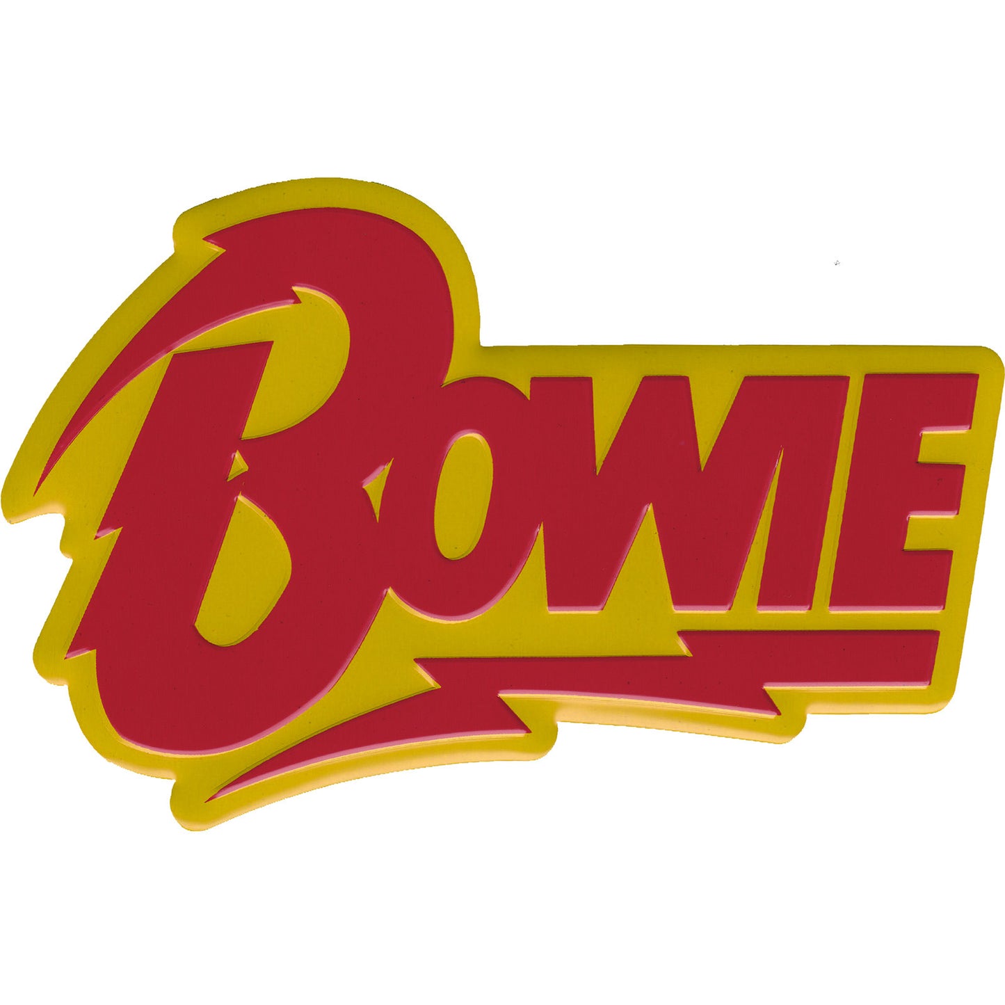 David Bowie Bolt Logo 4"x2.6" Metal Sticker