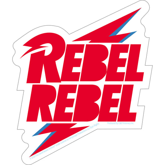 David Bowie Rebel Rebel Bolt 4.25"x5" Sticker