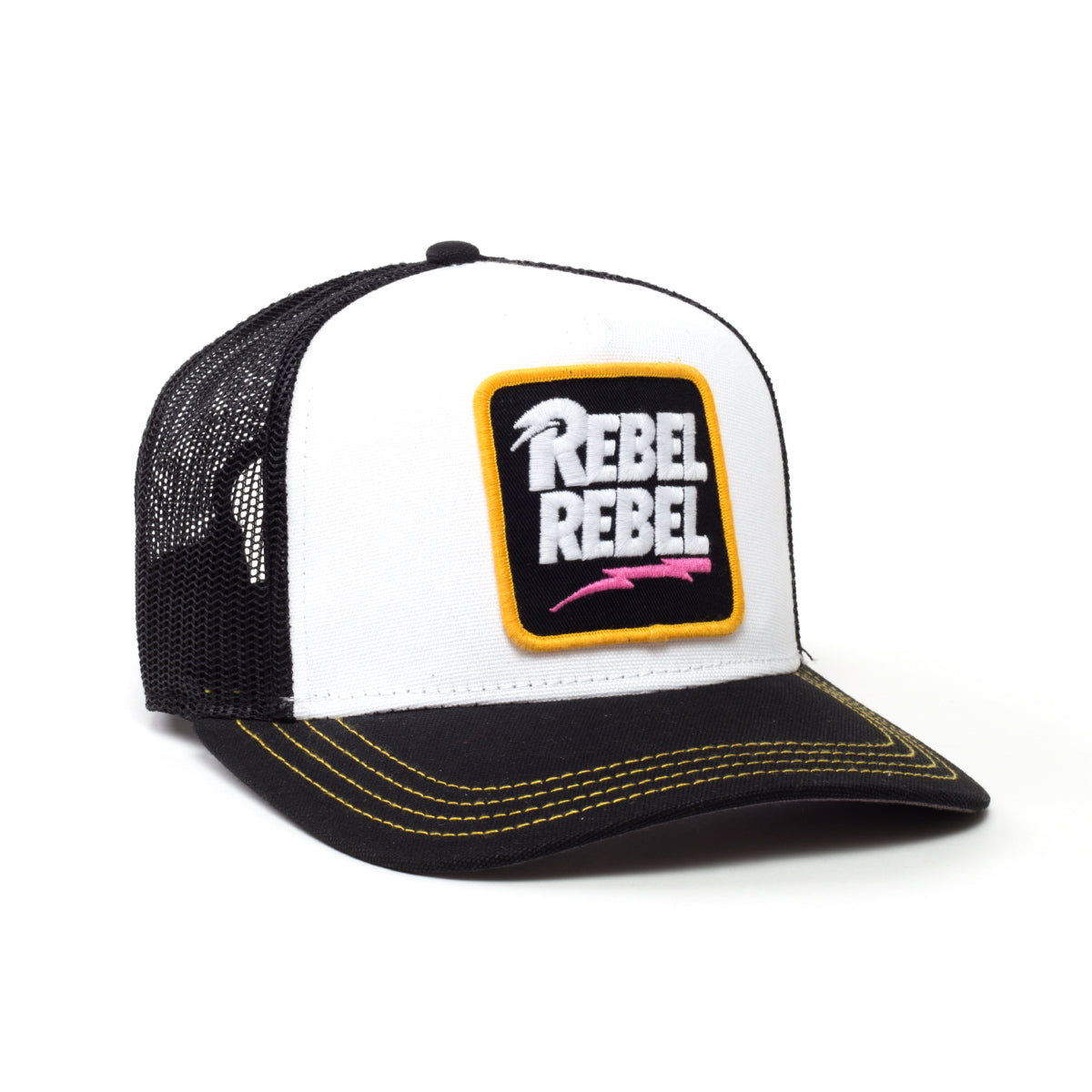 Rebel Rebel Hat White/Black