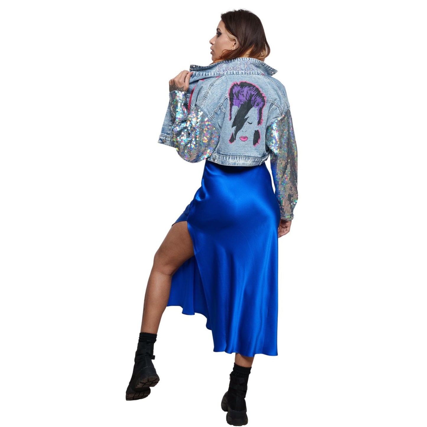 Bowie Hand Painted Women's Denim Jacket
