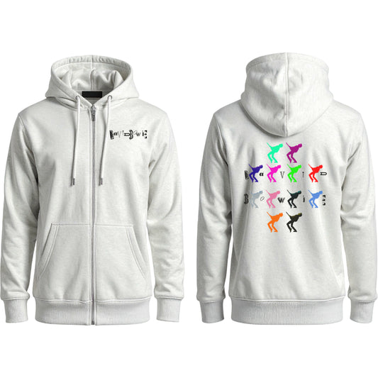 Never Let Me Down Crossed Colors Zip Hoodie