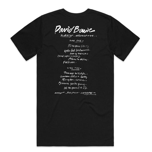 David Bowie Scary Monsters 40th Anniversary Black T-Shirt