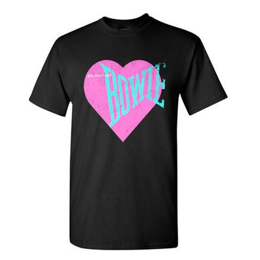 Love Bowie Pink Heart T-shirt