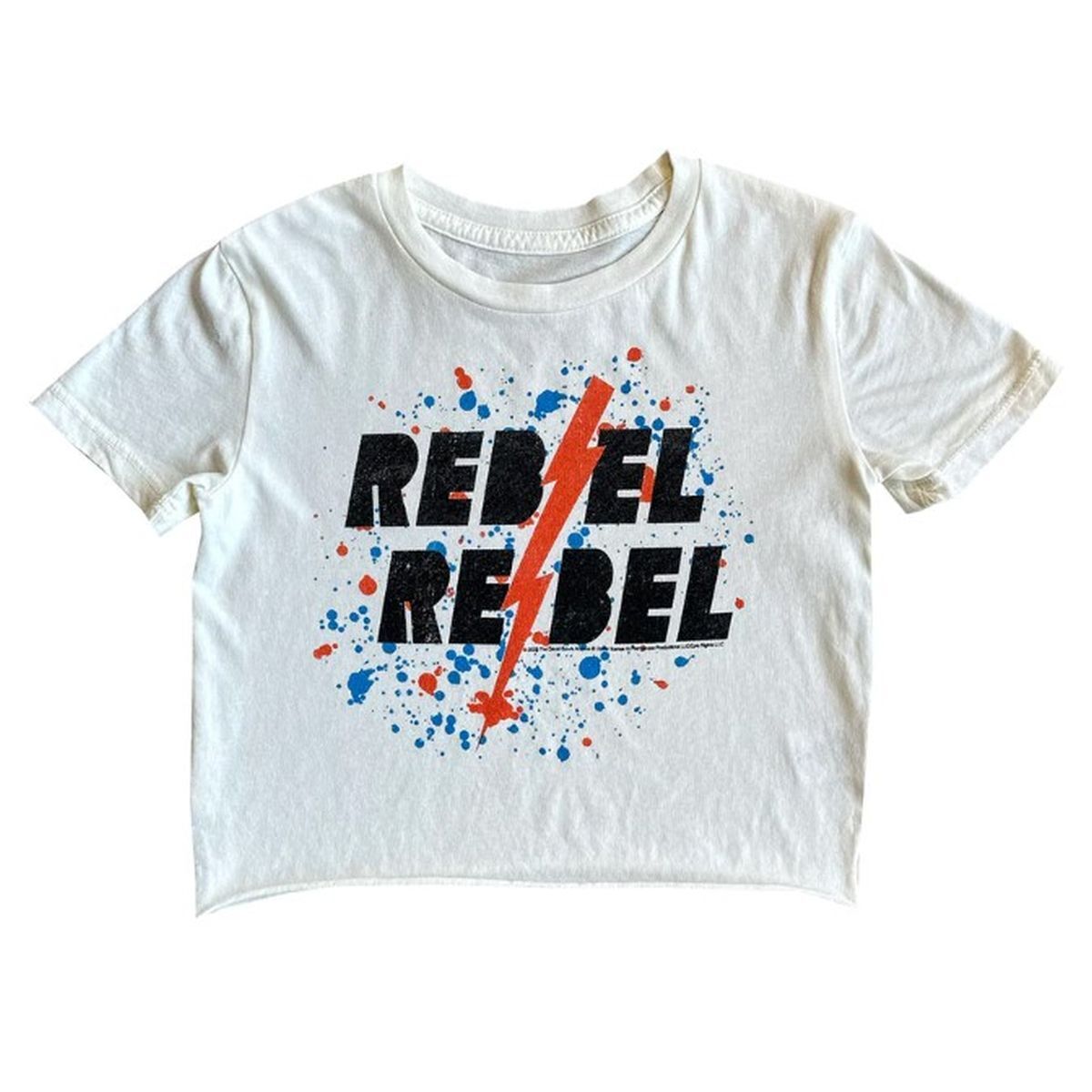 David Bowie Rebel Organic Short Sleeve Crop Tee