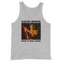 David Bowie Rock n' Roll Star Photo Gold Tank Top Black