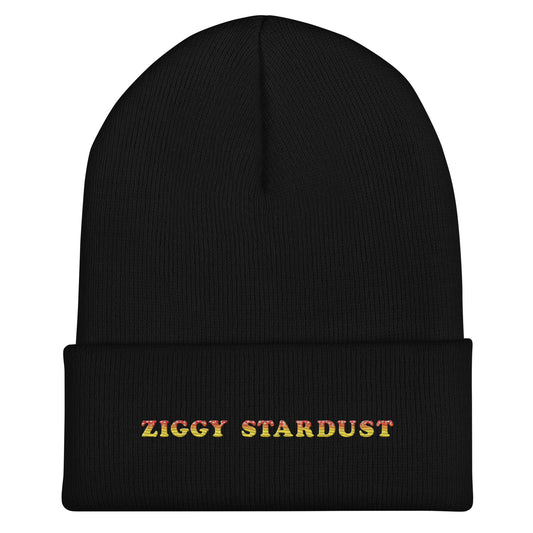 Ziggy Stardust Embroidered Cuffed Beanie