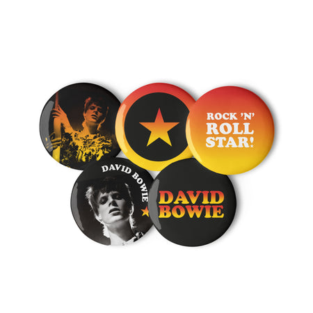 David Bowie Rock n' Roll Star Pin Set